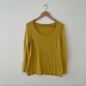 Round Neck Yellow Long Sleeve Top